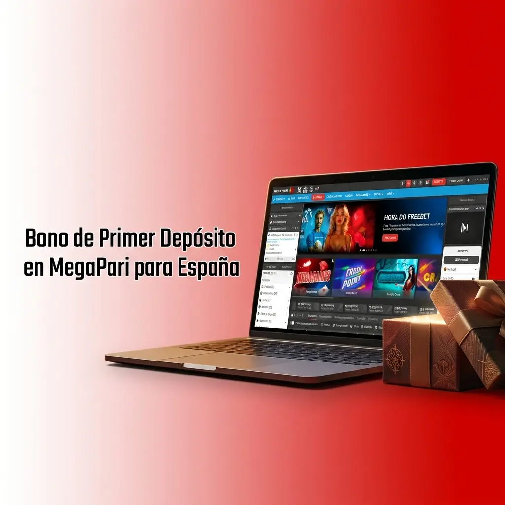 Bono de primer depósito MegaPari España: 100% hasta 100 EUR para apuestas deportivas o casino con giros gratis