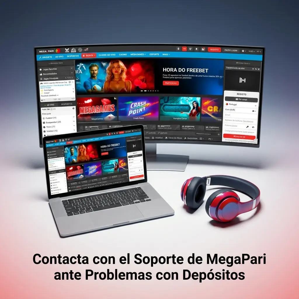 Soporte de MegaPari disponible 24/7 por chat, correo, Telegram y sección de ayuda para problemas con depósitos