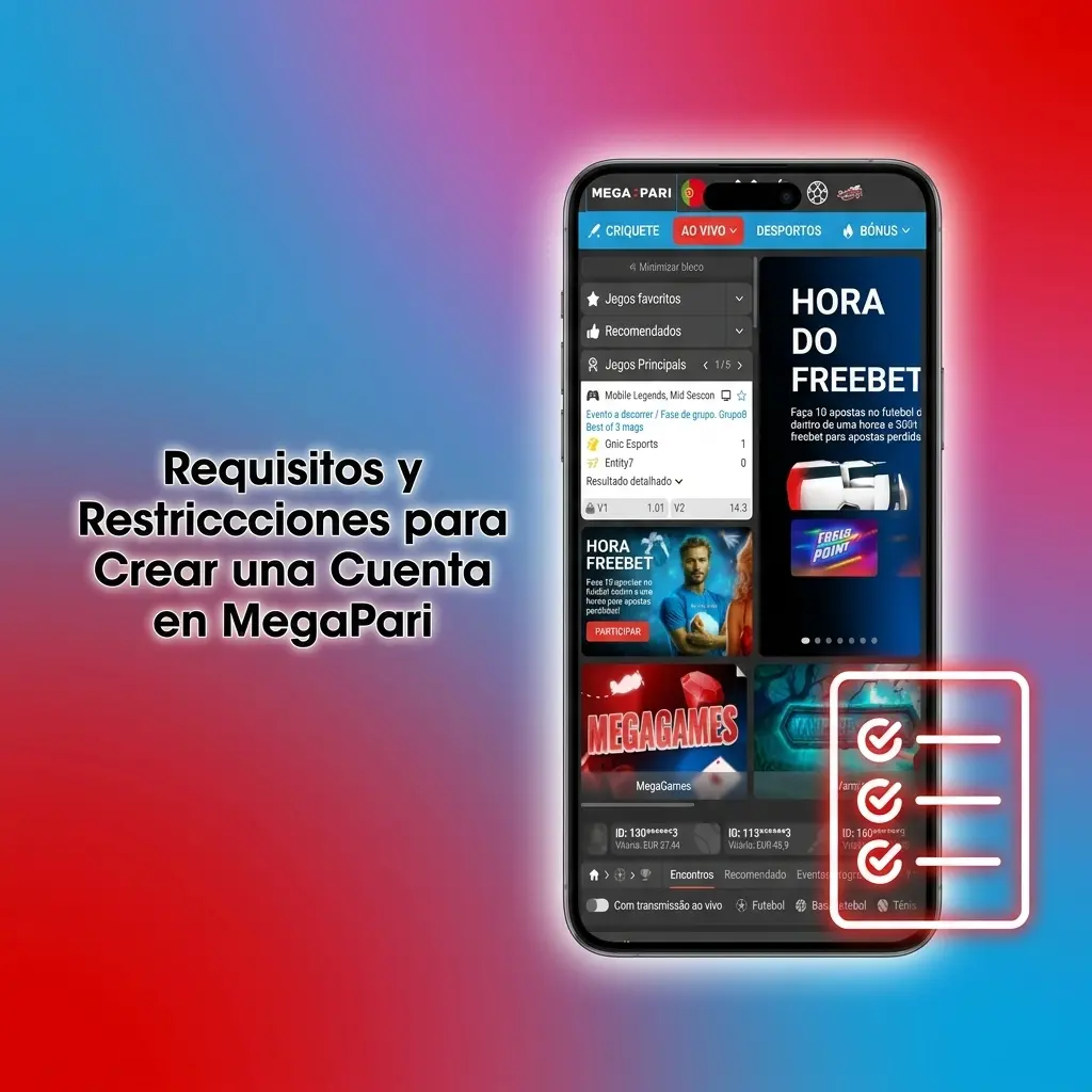 Requisitos legales para crear cuenta en MegaPari en España: edad mínima, datos verídicos y restricciones por país