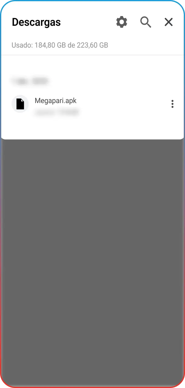 Abrí el archivo descargado para iniciar la configuración de la Megapari Casino app.