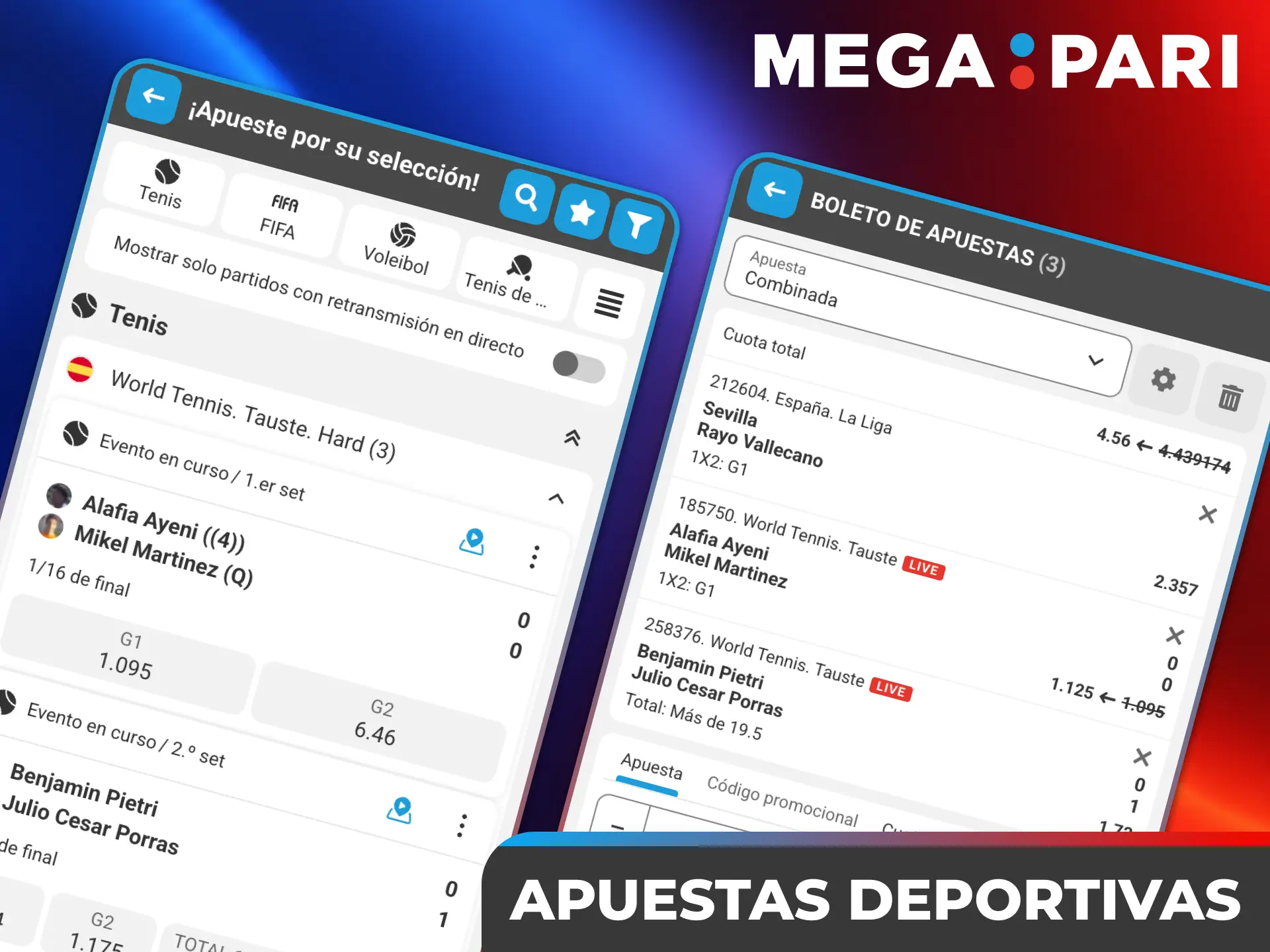 Realizá tus apuestas deportivas favoritas usando la Megapari Casino app en España.