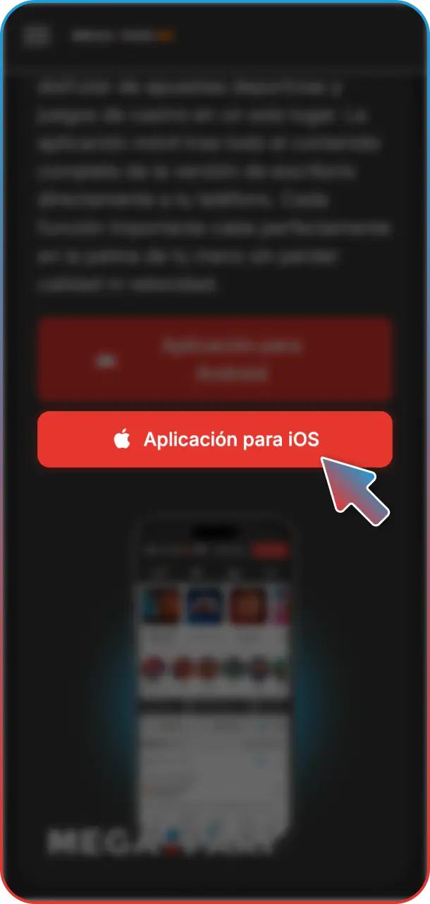 Abrí tu perfil de usuario para gestionar la configuración de la Megapari Casino app.