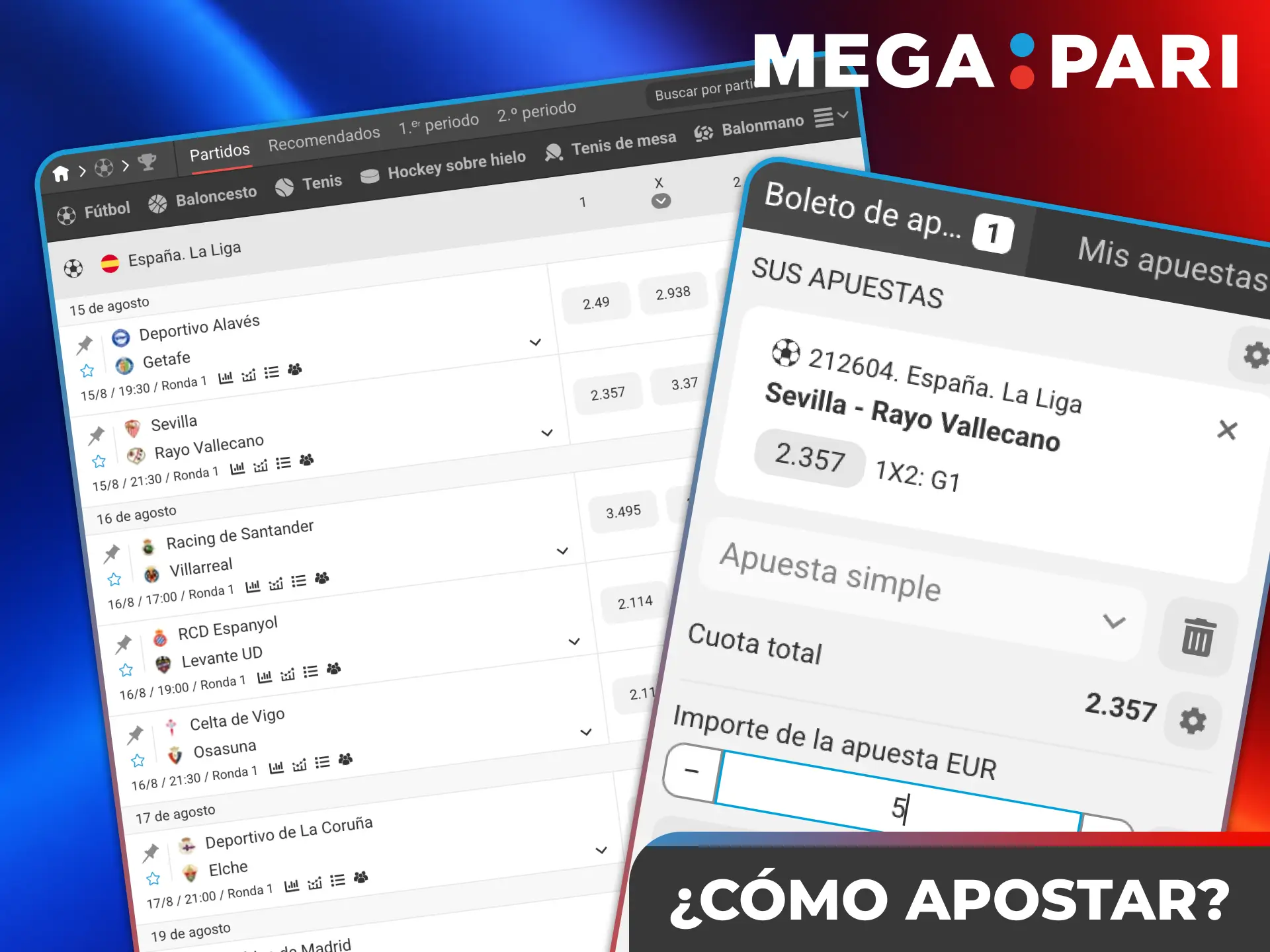 Descubrí cómo apostar en tus eventos favoritos dentro de Megapari España.