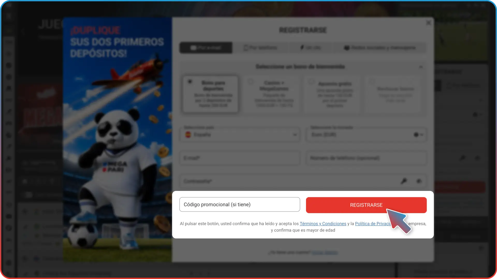 Aceptá los términos y condiciones antes de jugar en Megapari Casino España.